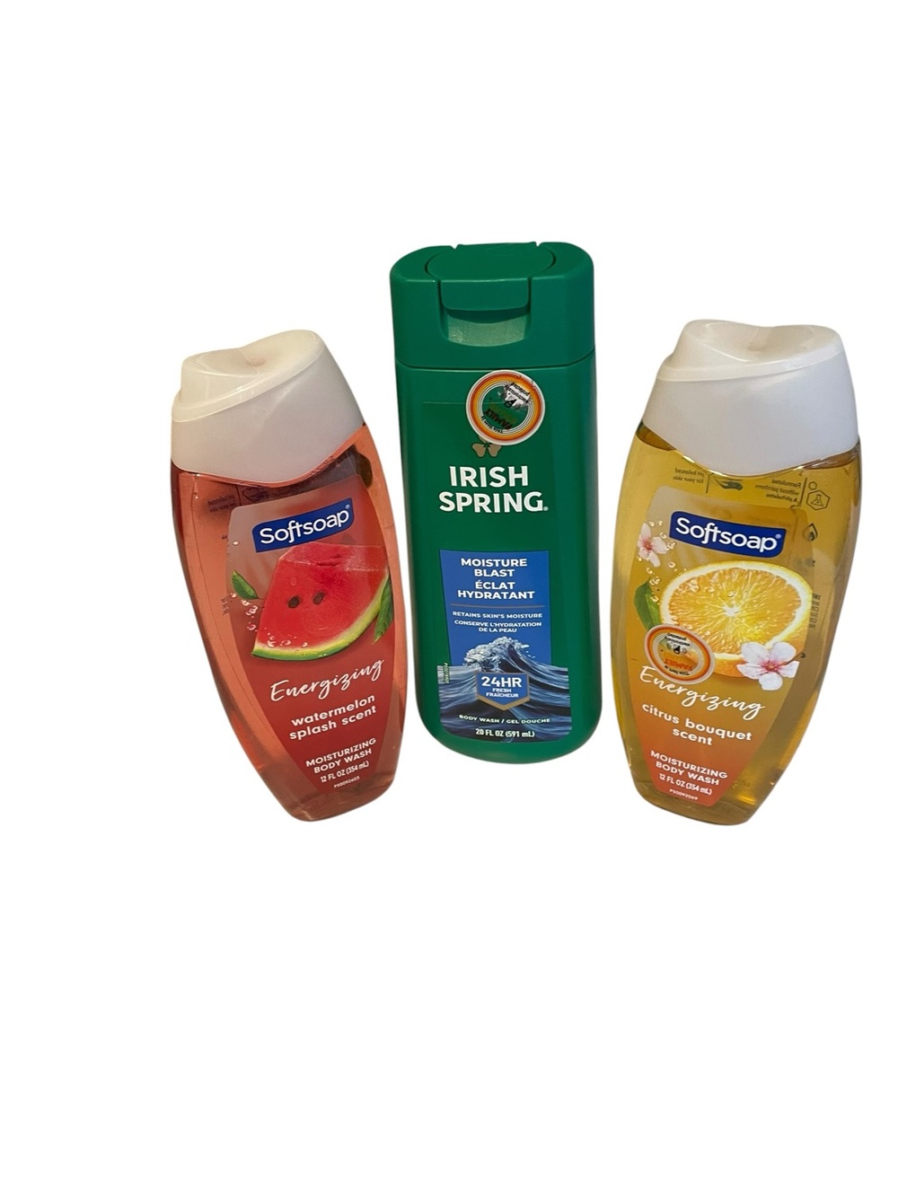 Softsoap & Irish Spring Body Wash Trio - Red, Green, Yellow